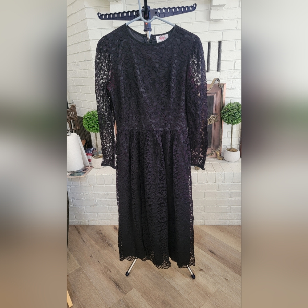 Vintage Black Lace Dress